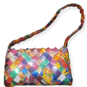 Candy Wrapper Purse (Red Zipper)